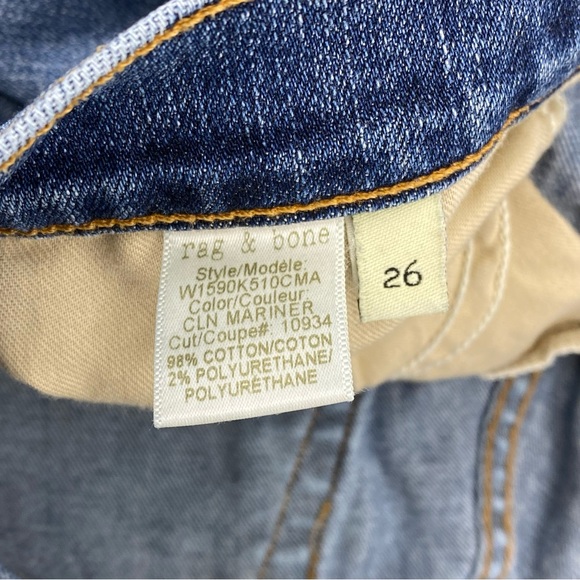 Rag & Bone The Dre Slim fit Denim Size 26 - Picture 6 of 6